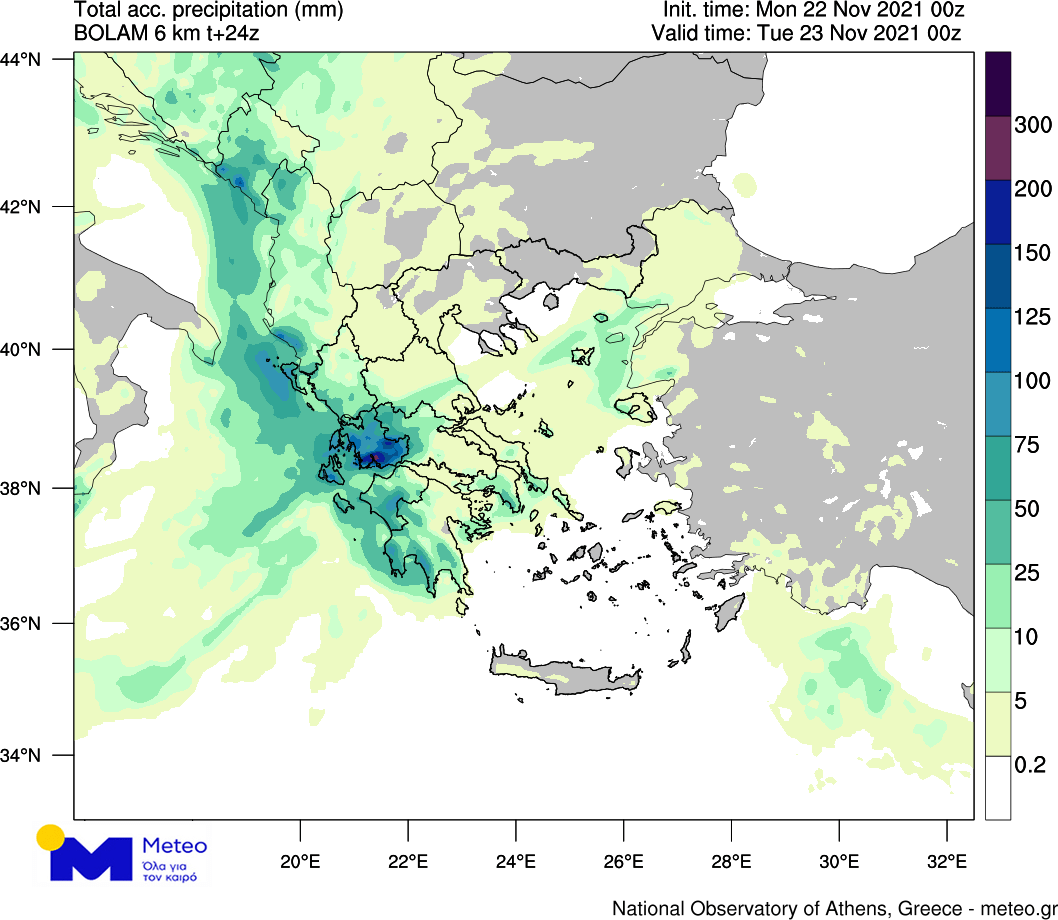 Greece Weather Warning Heavy rainfalls and thunderstorms