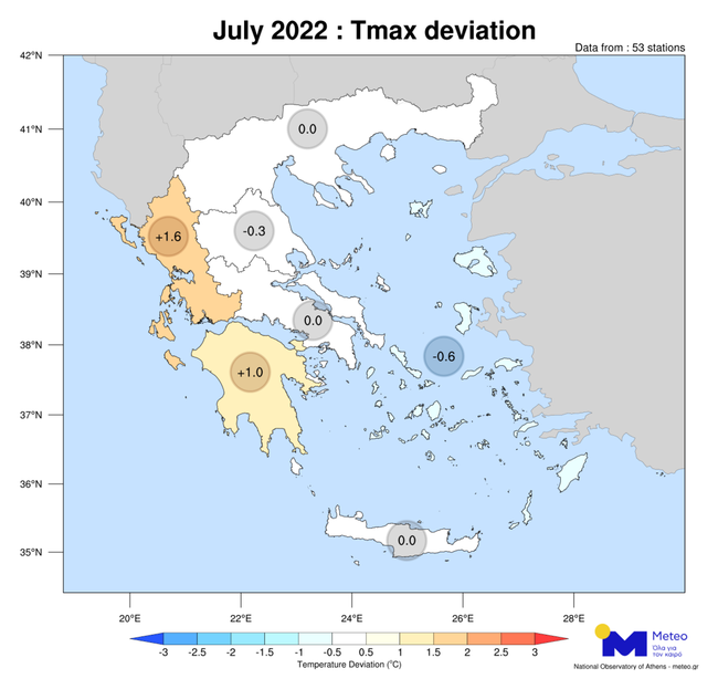 Ο φετινός Ιούλιος υπήρξε ο δεύτερος πιο θερμός για τη Δυτική Ελλάδα από το 2010